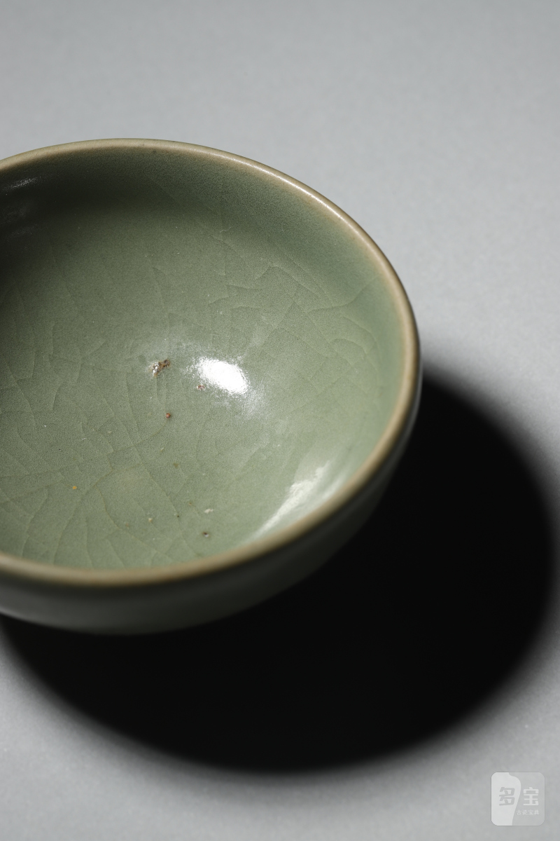 明代 青釉敛口杯 - 图5